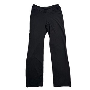 Fit Knit by Pine Cone Hill Pants Pull On Stretchy Elastic Waist Bamboo Black S
